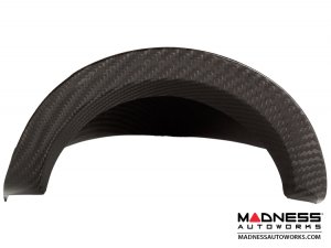 FIAT 500 Instrument Cover - Carbon Fiber - Koshi Composites - Italian Flag w/ Black Scorpion 
